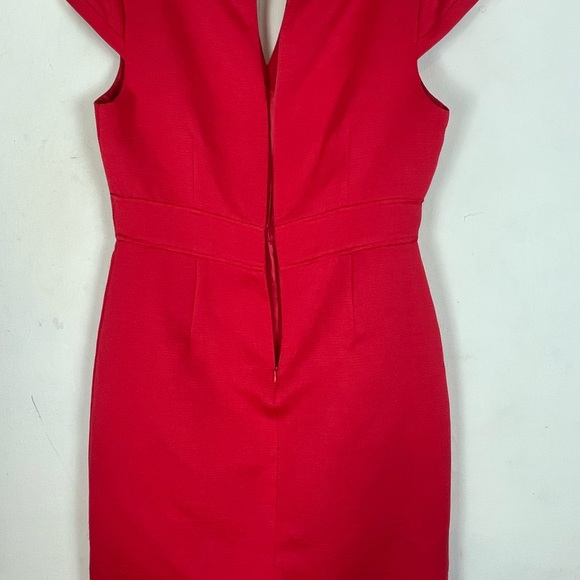 Studio One Red Dress Fitted Cap Sleeve EUC Size 12 - Picture 3 of 9